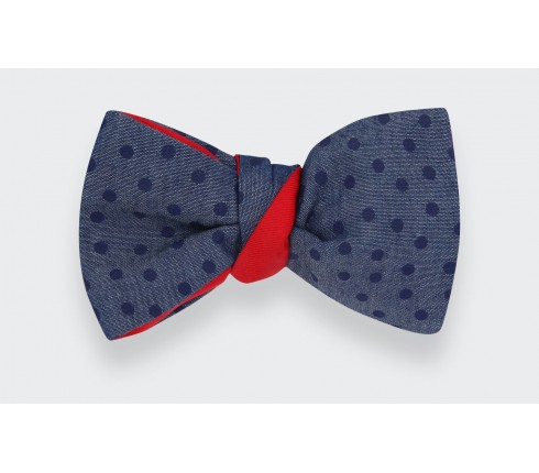 Blue Dots Bow Tie - Cinabre Paris