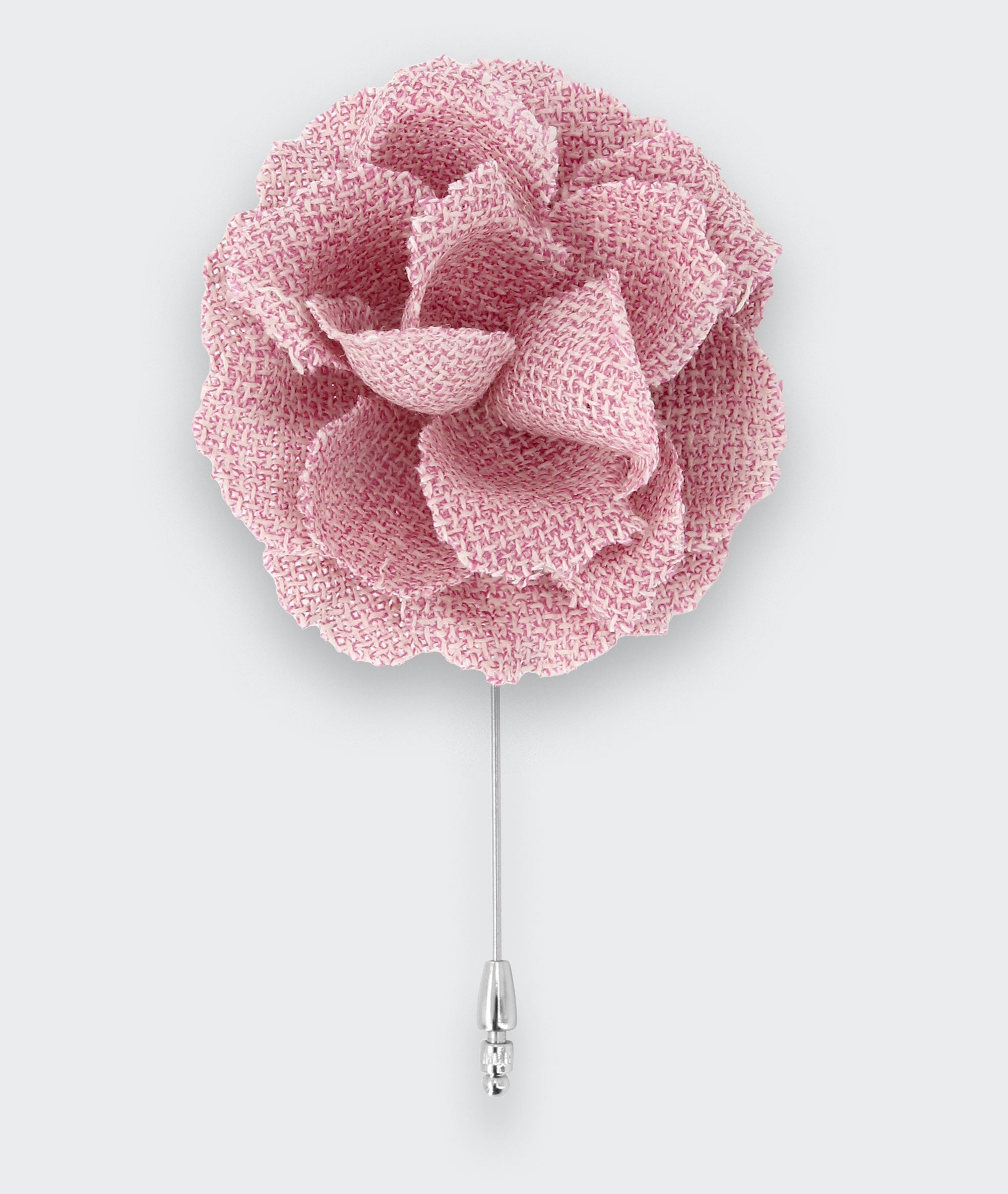 Boutonnière fleur rose maille rose - Cinabre Paris