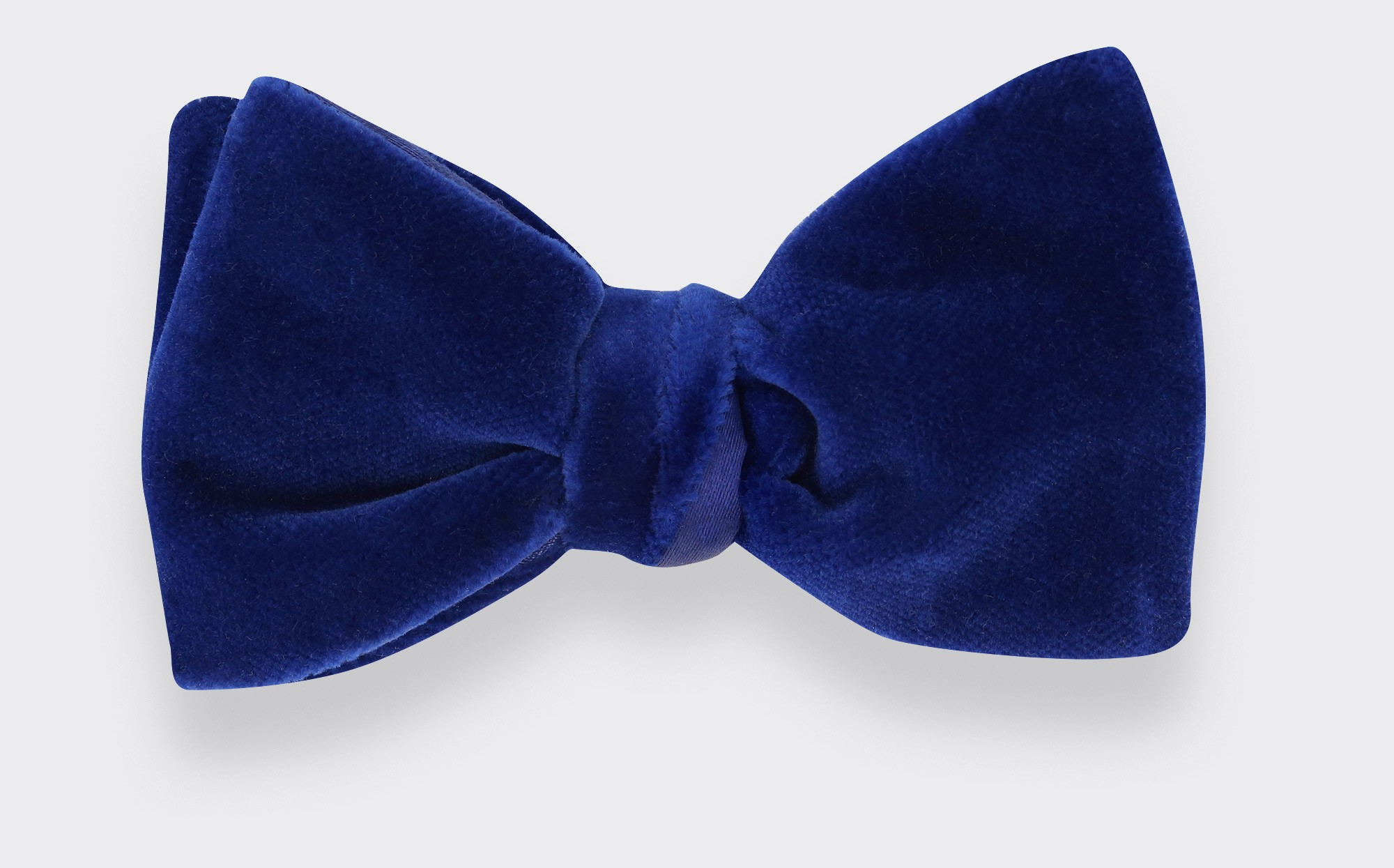 Blue Velvet Bow Tie - Made in France by Cinabre Paris