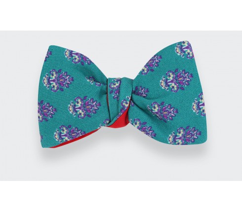 Blue et purple flowers Bow Tie - Cinabre Paris