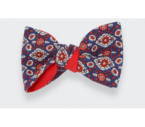 Blue et red flowery Bow Tie - Cinabre Paris