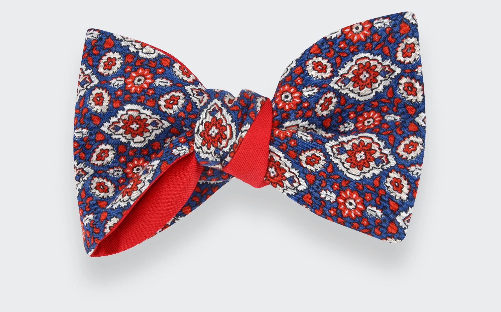 Blue et red flowery Bow Tie - Cinabre Paris