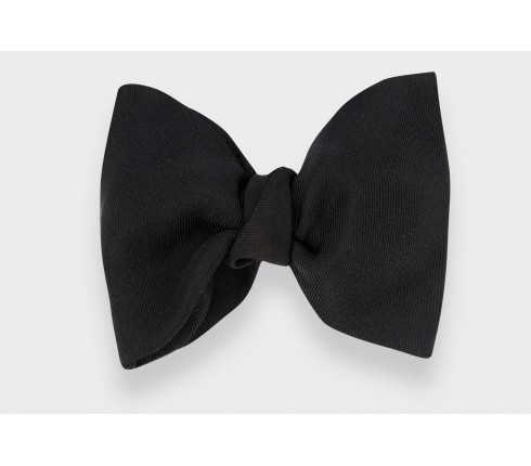 Large Black Faille Bow Tie - Cinabre Paris