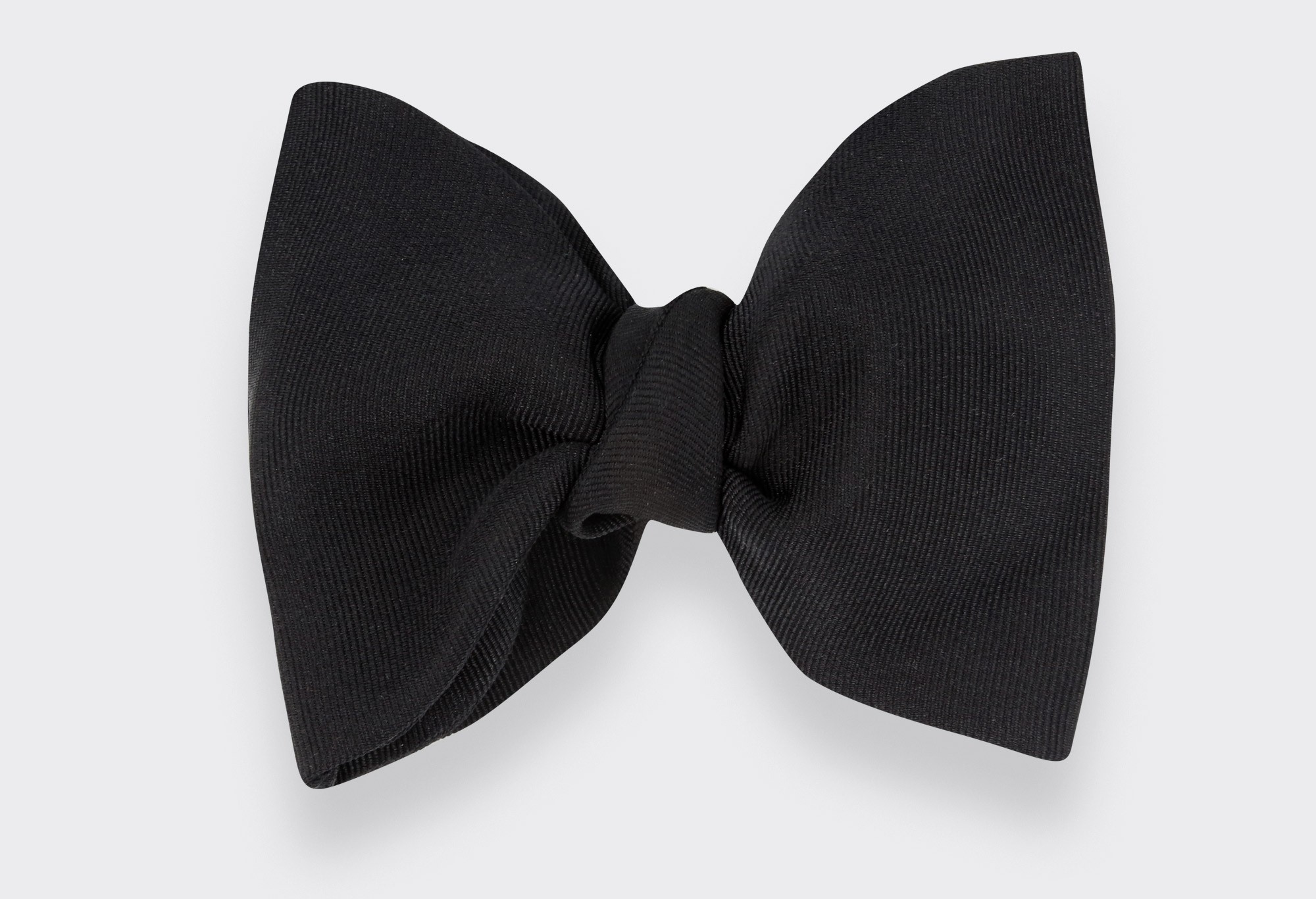 Large Black Faille Bow Tie - Cinabre Paris