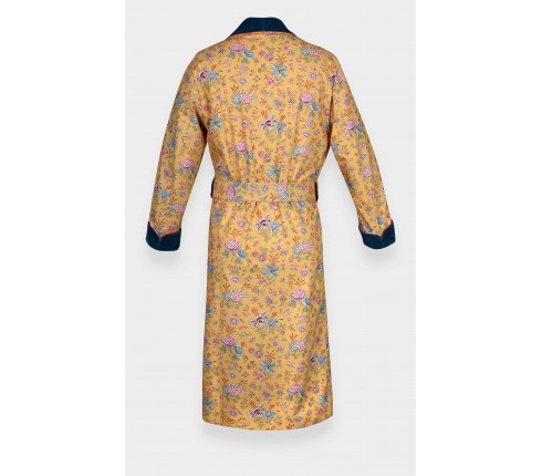 Flowery mustard dressing gown - Cinabre