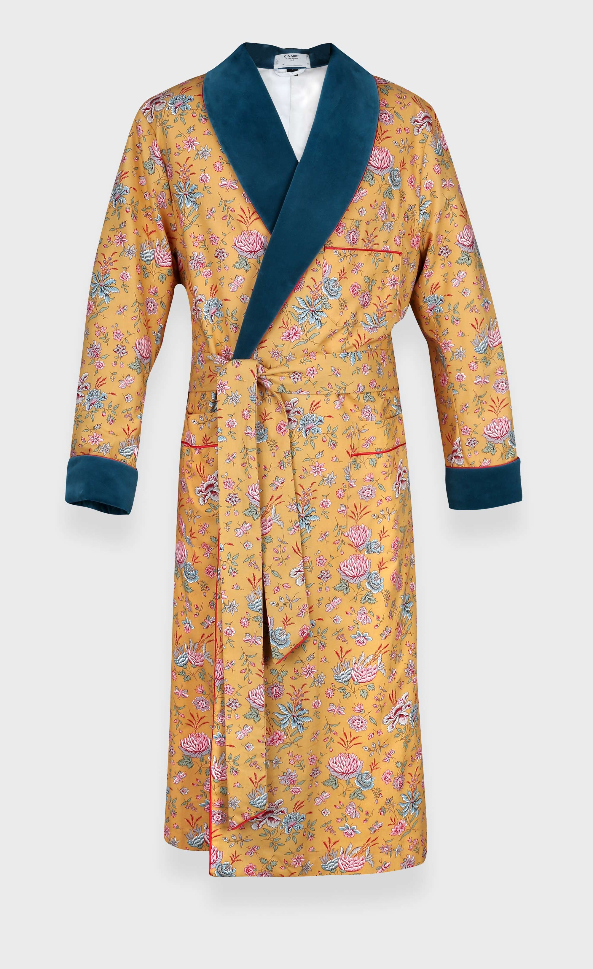 Flowery mustard dressing gown - Cinabre