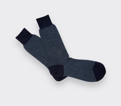 Blue houndstooth socks - Cinabre Paris