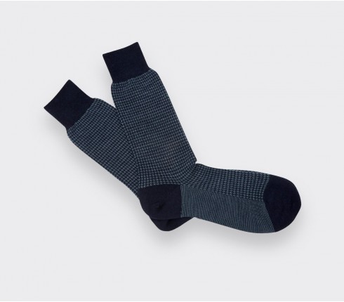 Blue houndstooth socks - Cinabre Paris