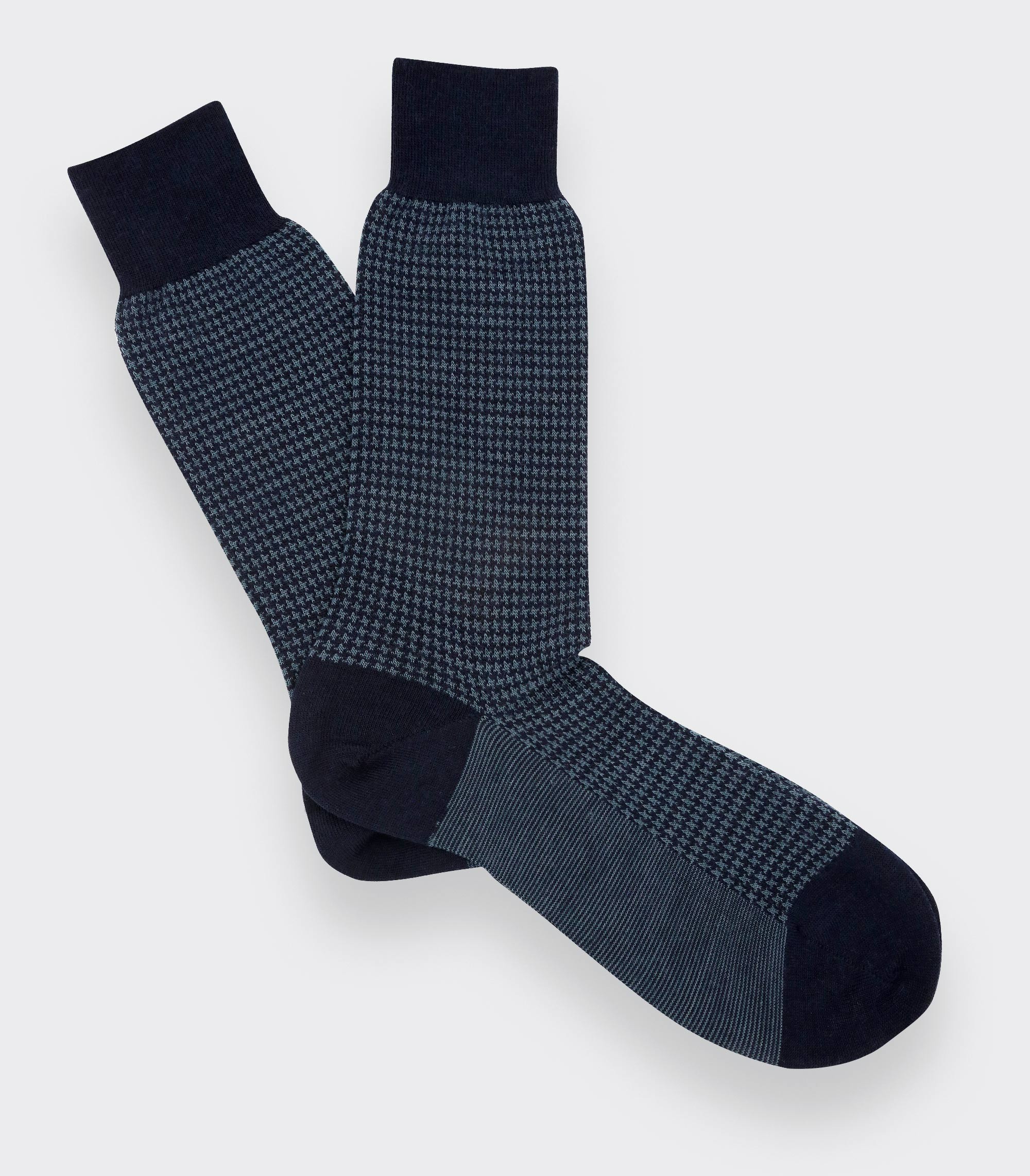 Blue houndstooth socks - Cinabre Paris