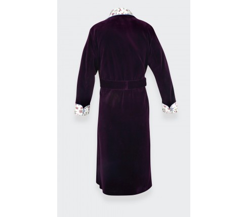 Plum velvet dressing gown - Cinabre Paris