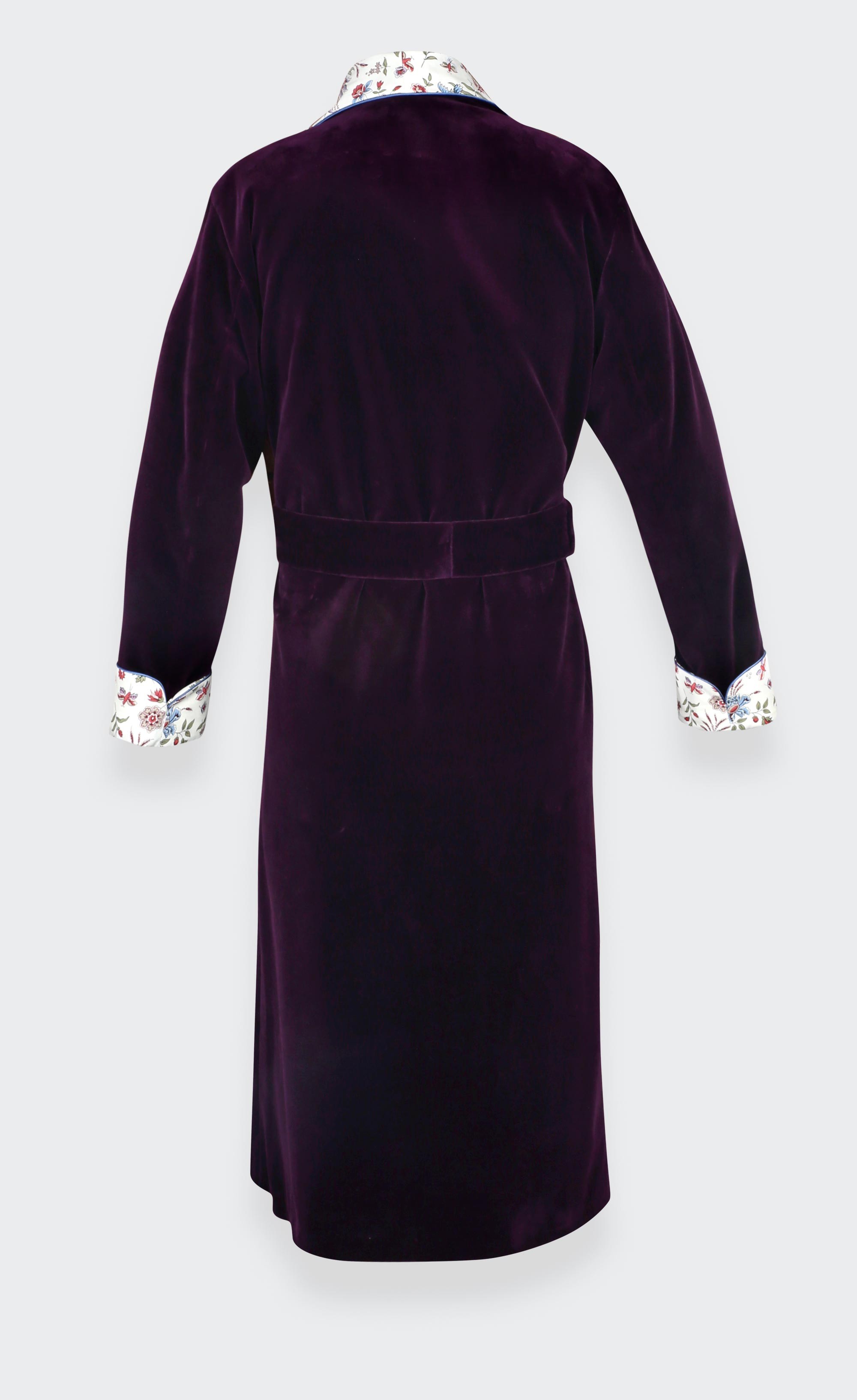 Plum velvet dressing gown - Cinabre Paris