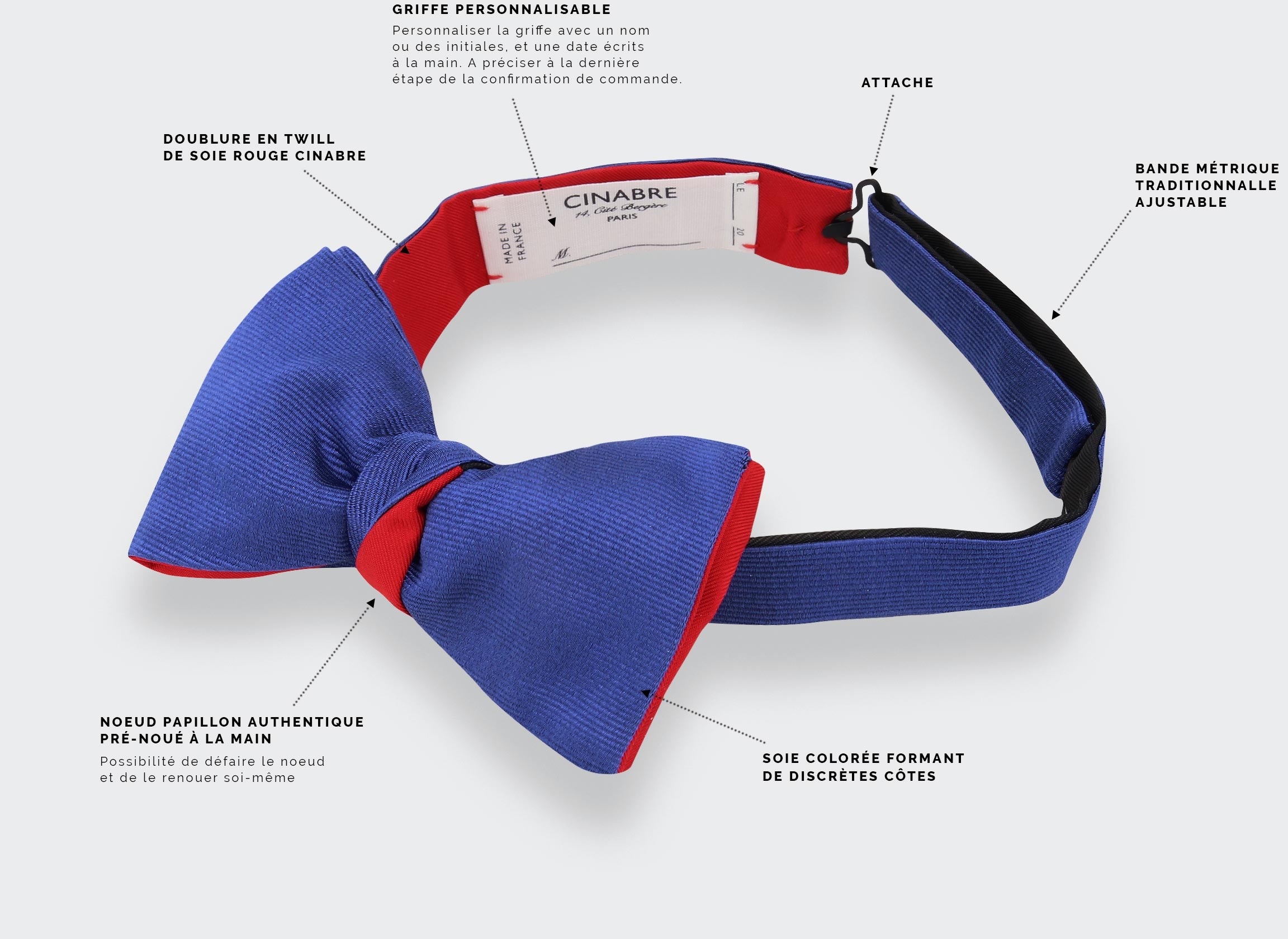 Serge Royal Blue  Bow Tie  - Cinabre Paris