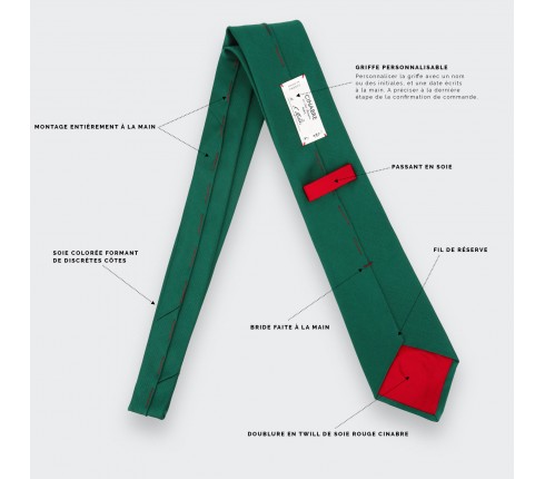 Serge Pine Green Tie - Cinabre Paris