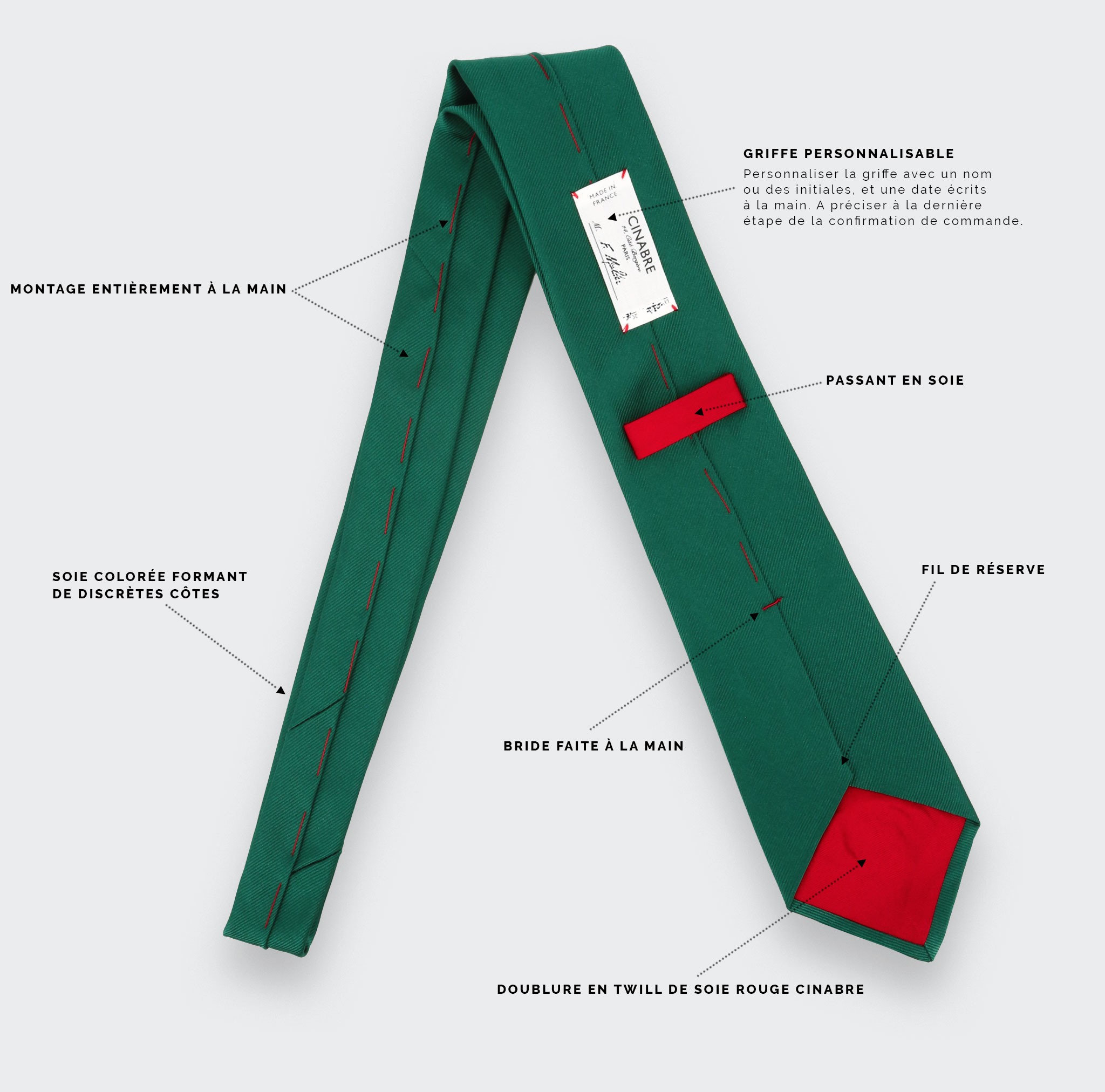 Serge Pine Green Tie - Cinabre Paris