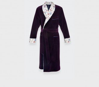 Robe de chambre Velours Prune