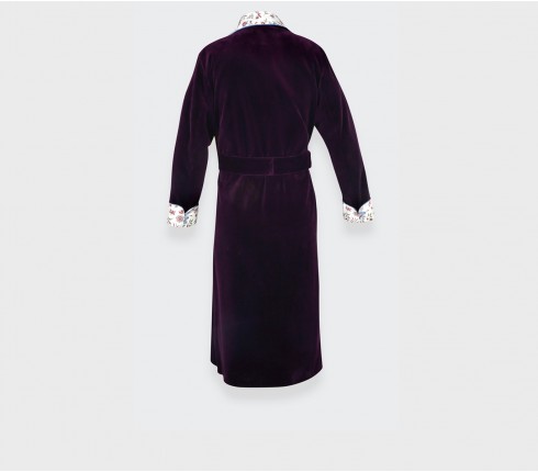 Plum velvet dressing gown