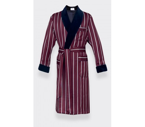 Robe de chambre Rayures Bordeaux