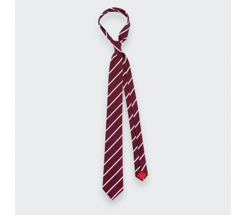 Burgundy striped tie