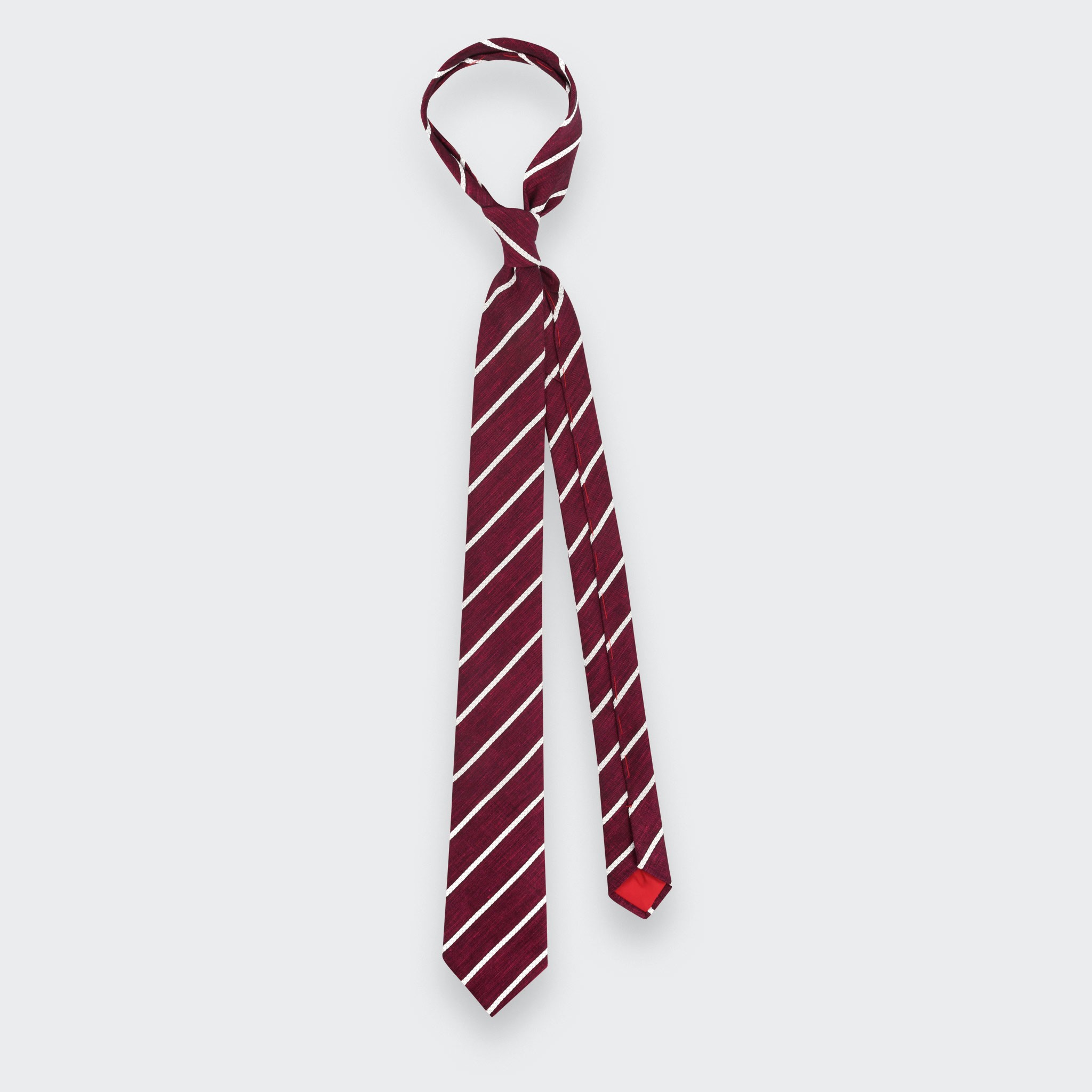 Burgundy striped tie