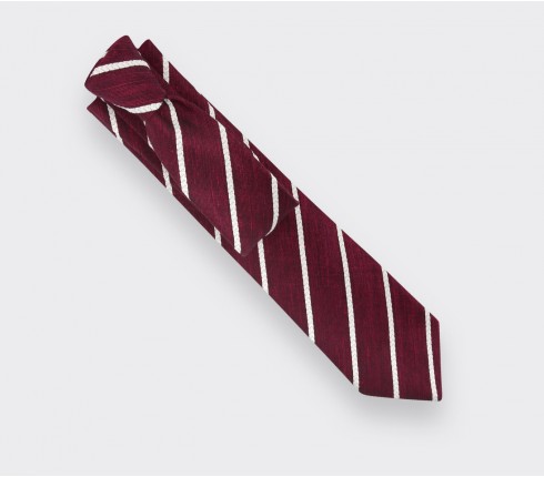 Burgundy striped tie