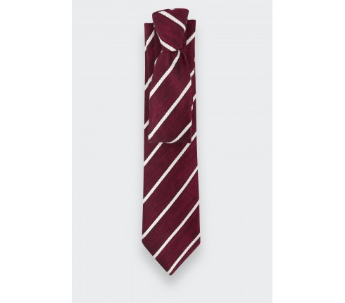 Burgundy striped tie