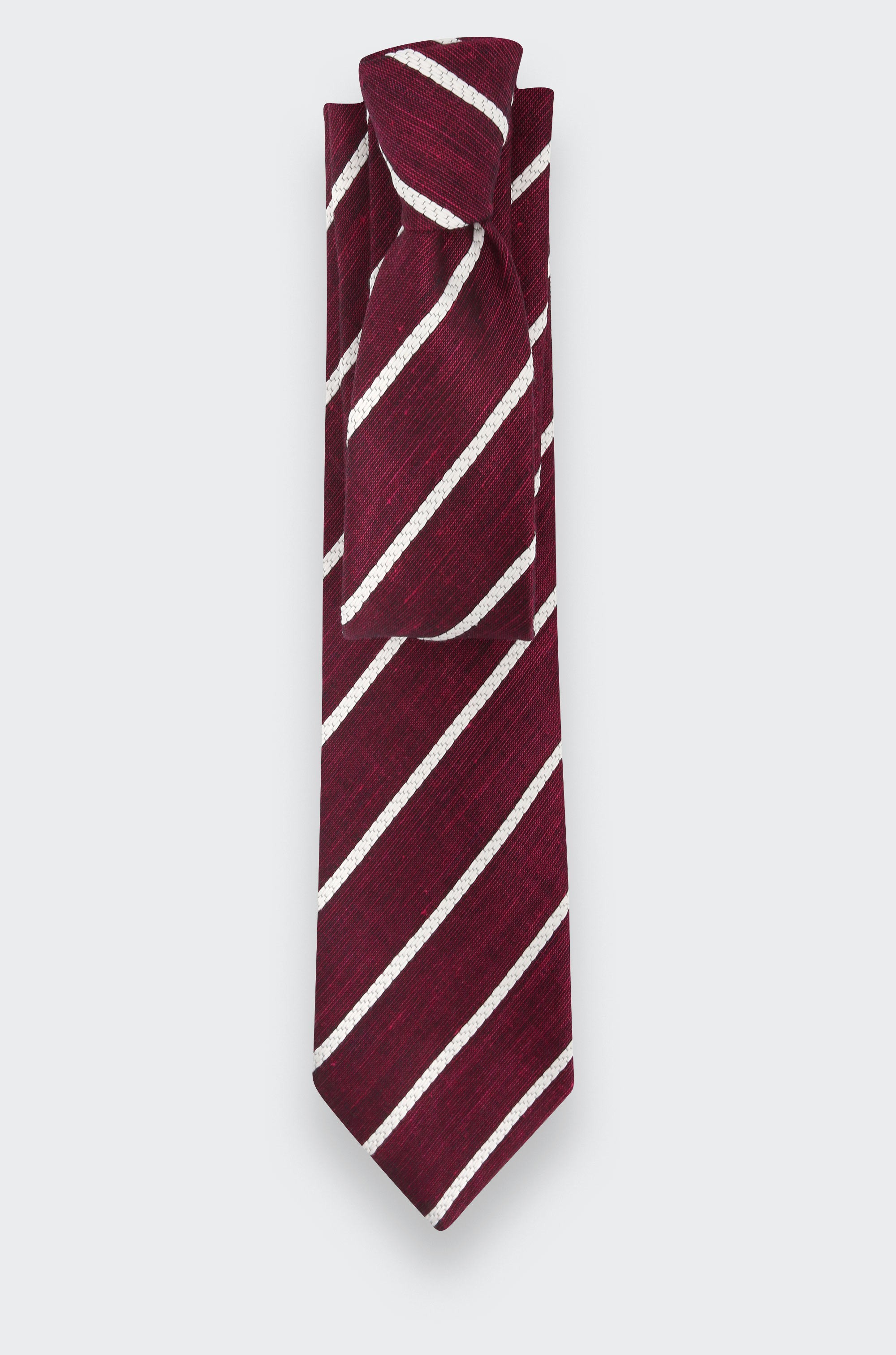 Burgundy striped tie