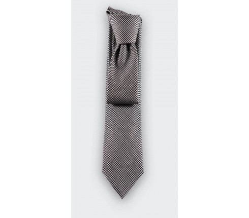 Black and White Houndstooth Tie - Cinabre Paris