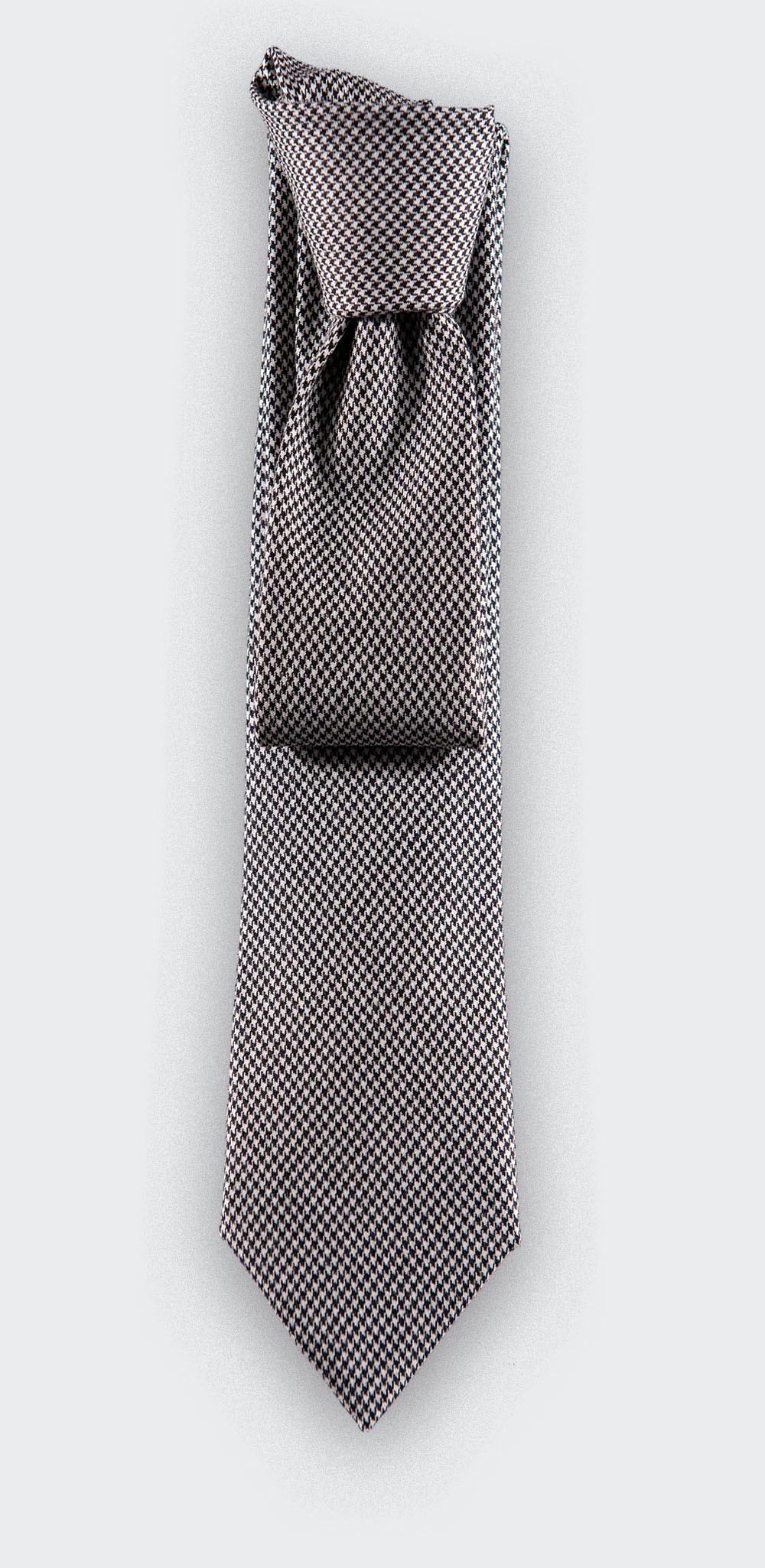 Black and White Houndstooth Tie - Cinabre Paris