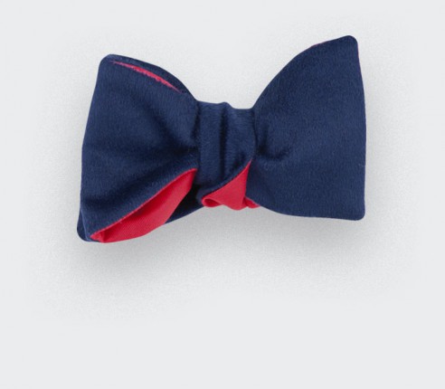 CINABRE Paris - Bow Tie - Peau Bleu - Made in France