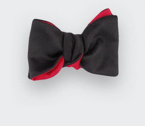 CINABRE Paris - Bow Tie - Peau Noir - Made in France