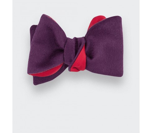 CINABRE Paris - Bow Tie - Peau Violet - Made in France