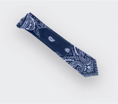 CINABRE - Cravate - Bandana Marine - made in France