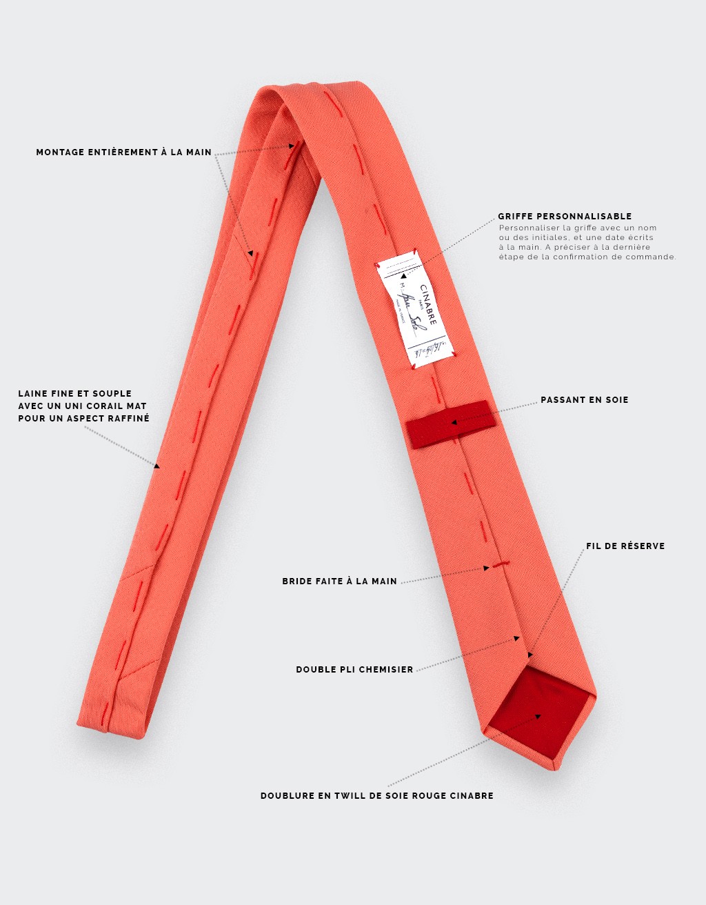 Cravate Corail