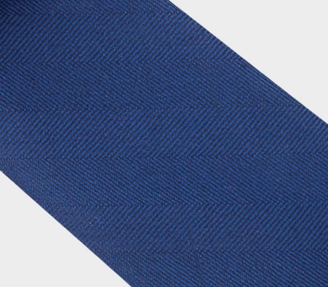 CINABRE - Tie - Chevron Bleu - made in France