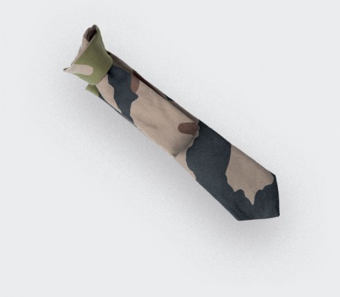 Tie Opex Camo - cotton - handmade in France by CINABRE Paris