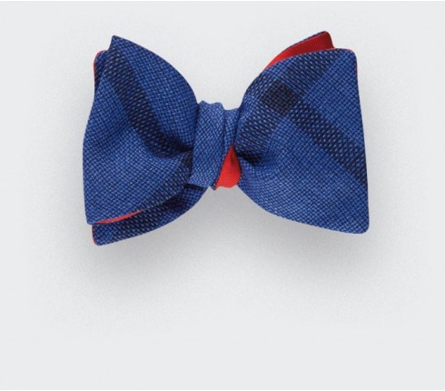 Sperone Blue Bow Tie - wool and silk - Cinabre Paris