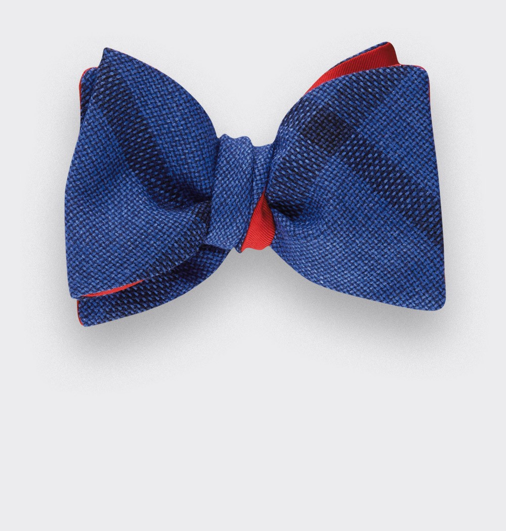 Sperone Blue Bow Tie - wool and silk - Cinabre Paris