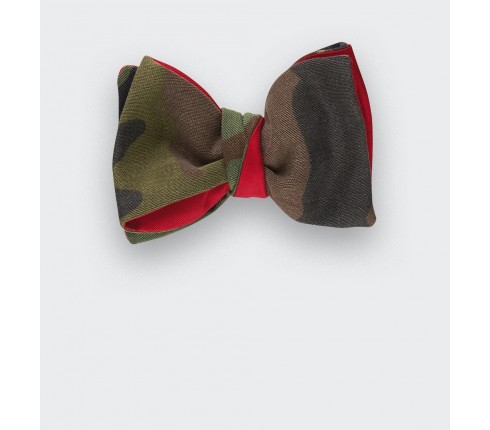 Bow tie Opex Camouflage - CINABRE Paris - vintage military cotton and silk