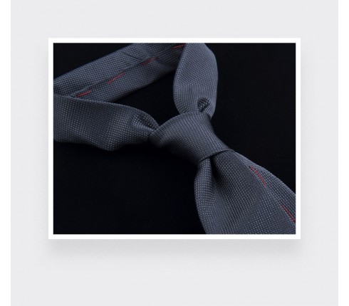 Grey Lizard Tie - Silk - Cinabre Paris