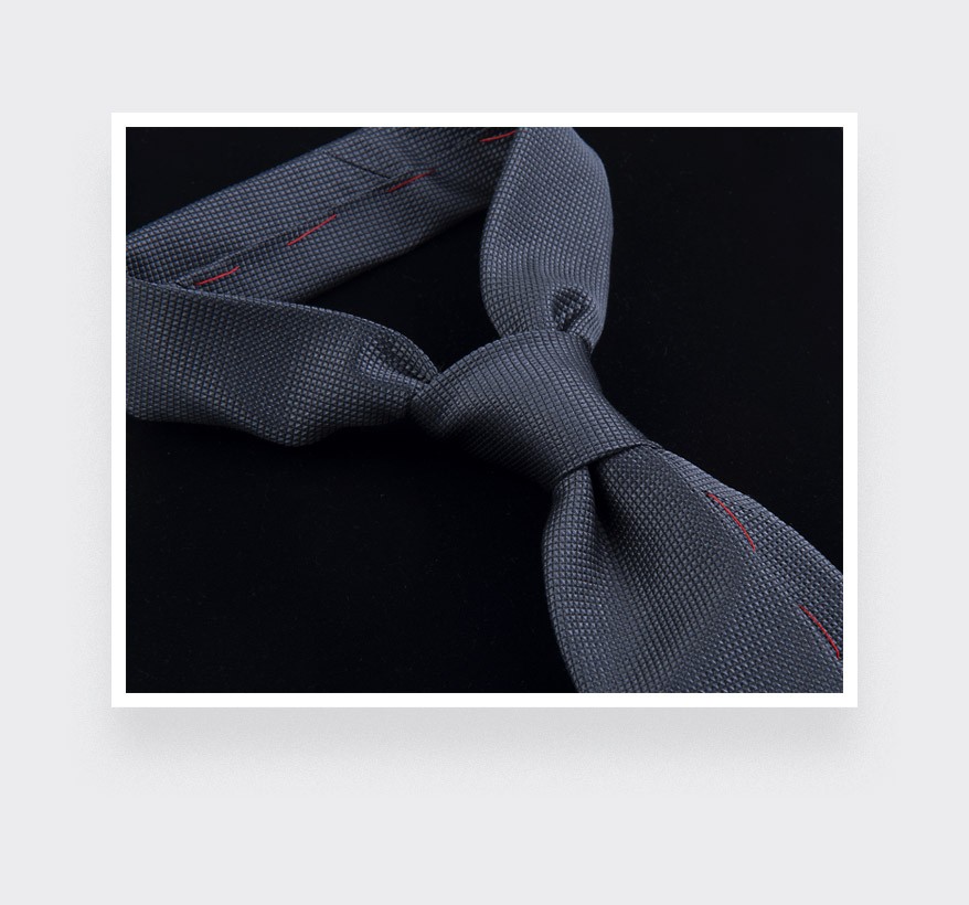 Grey Lizard Tie - Silk - Cinabre Paris