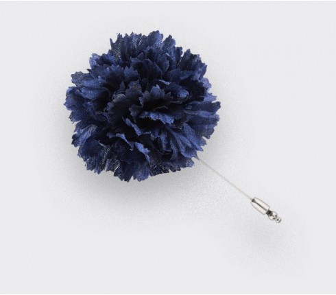 Boutonnière pour costume Soie Marine - Cinabre Paris