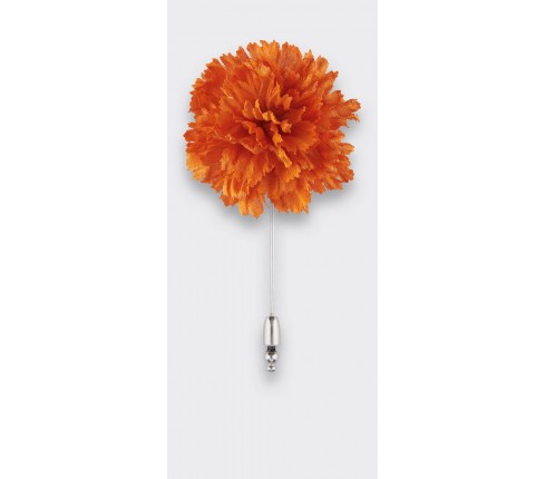 Boutonnière pour costume - Soie Orange - Cinabre Paris