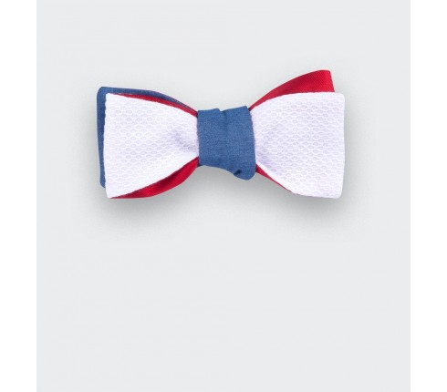 Piqué Denim Slim Bow Tie - Cinabre Paris