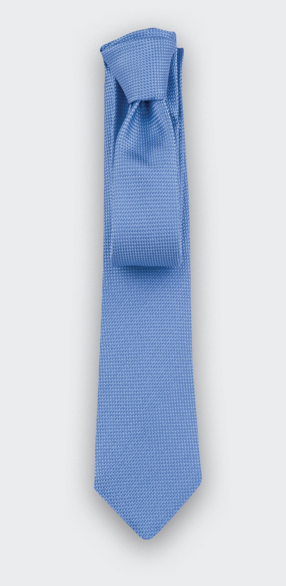 Blue Woven Silk Tie - Cinabre Paris