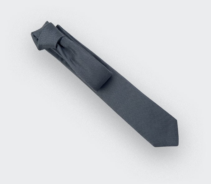 Grey Lizard Tie - Silk - Cinabre Paris