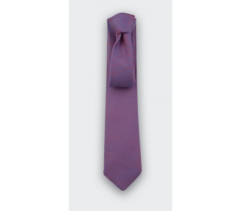 Fuchsia Woven Silk Tie - Silk - Cinabre Paris