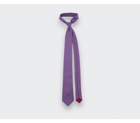 Fuchsia Woven Silk Tie - Silk - Cinabre Paris