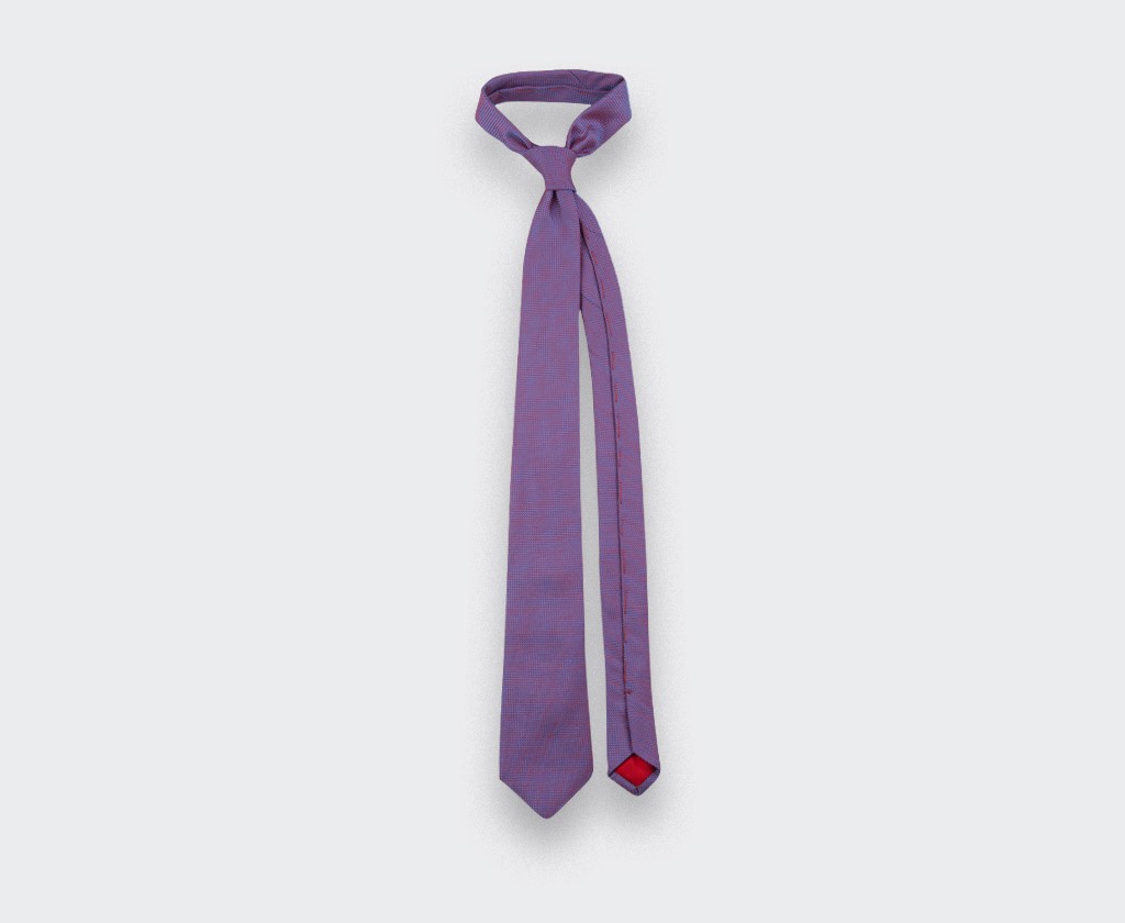 Fuchsia Woven Silk Tie - Silk - Cinabre Paris