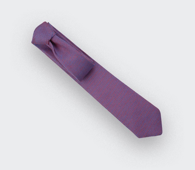 Fuchsia Woven Silk Tie - Silk - Cinabre Paris