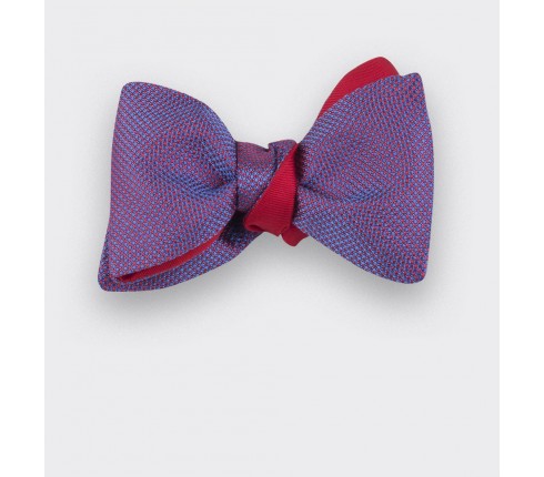 Fuchsia Woven Silk bow tie - handmade in France by CINABRE Paris